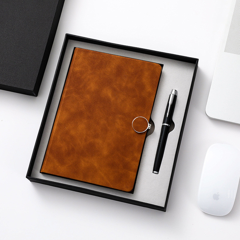 Pencetakan Notebook Hardcover Penuh Warna, Pena Mewah A5 Dan Notebook Set
