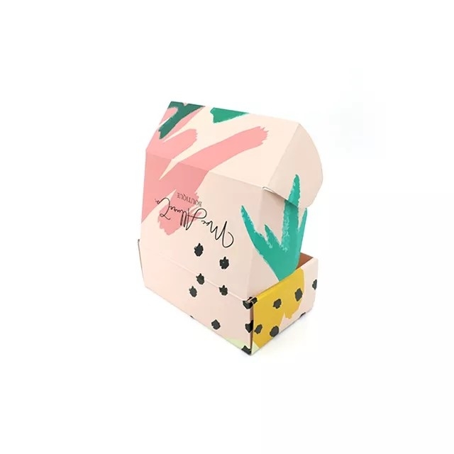 Papan Bergelombang Dicetak Kotak Kemasan Kertas Kraft Personalized Postage Boxes