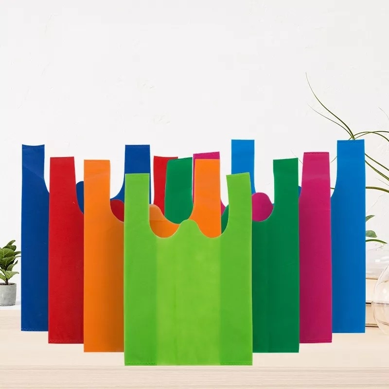 Tas Non Woven Die Cut yang Dapat Digunakan Kembali Ramah Lingkungan Warna Disesuaikan