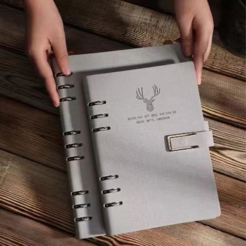 Kulit 14.3cm x 21.5cm Notebook Cetak Korporat A5 buku catatan cetak khusus